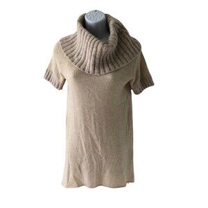 Alice + Olivia Cowlneck Sweater Mini Dress Wool Baby Alpaca Cashmere Blend Sz XS